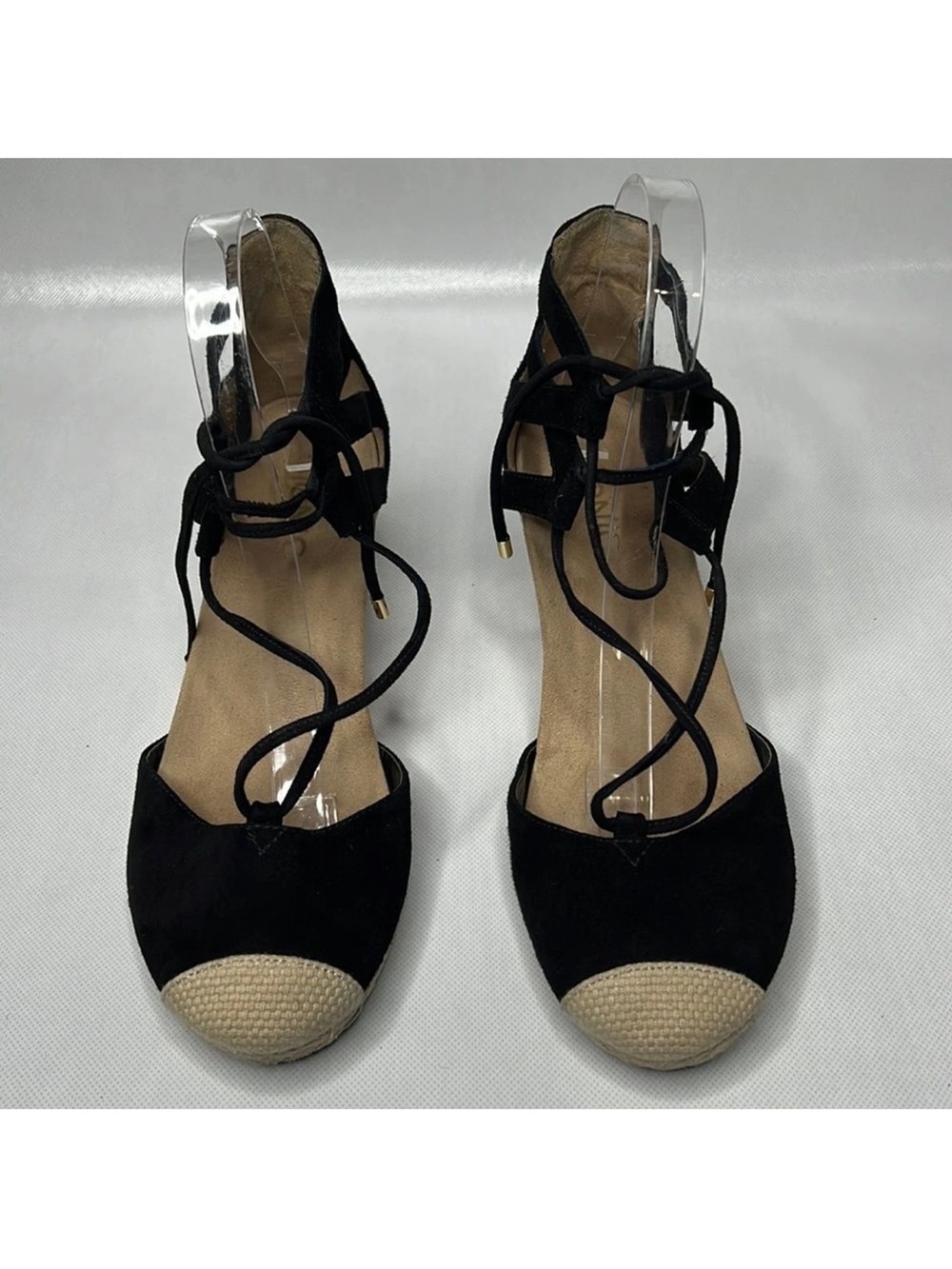 Vionic Aruba Calypso Espadrille Wedge Black Size 10 NEW